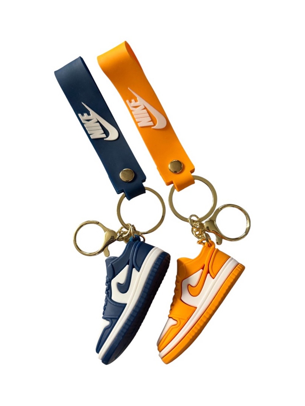 Nike Kids Sneaker Keychain Duo - Navy & Orange